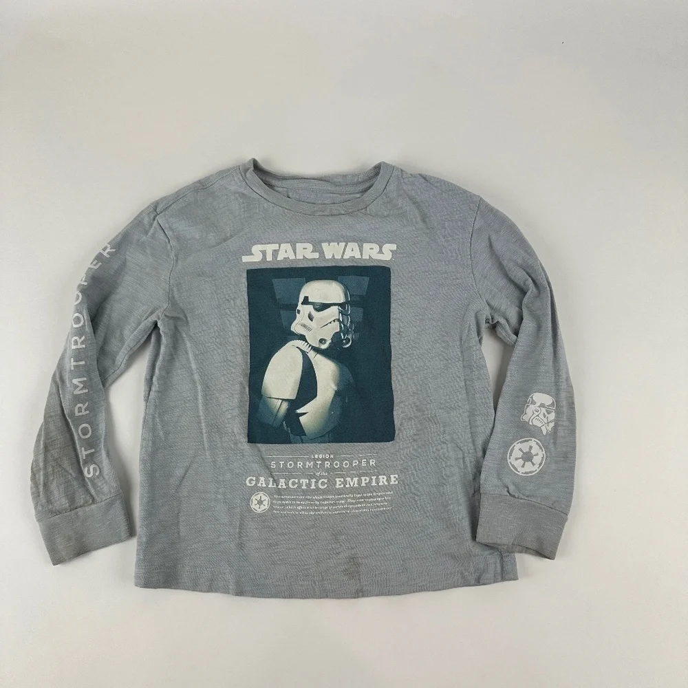 Gap Star Wars Tshirt Boys Small Gray Storm Trooper